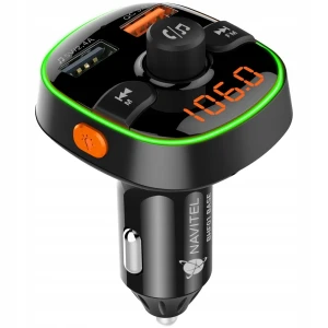 Transmiter FM Bluetooth BHF01 BASE - szybkie ładowanie, tryb głośnomówiący